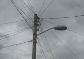 improper placement of utility poles